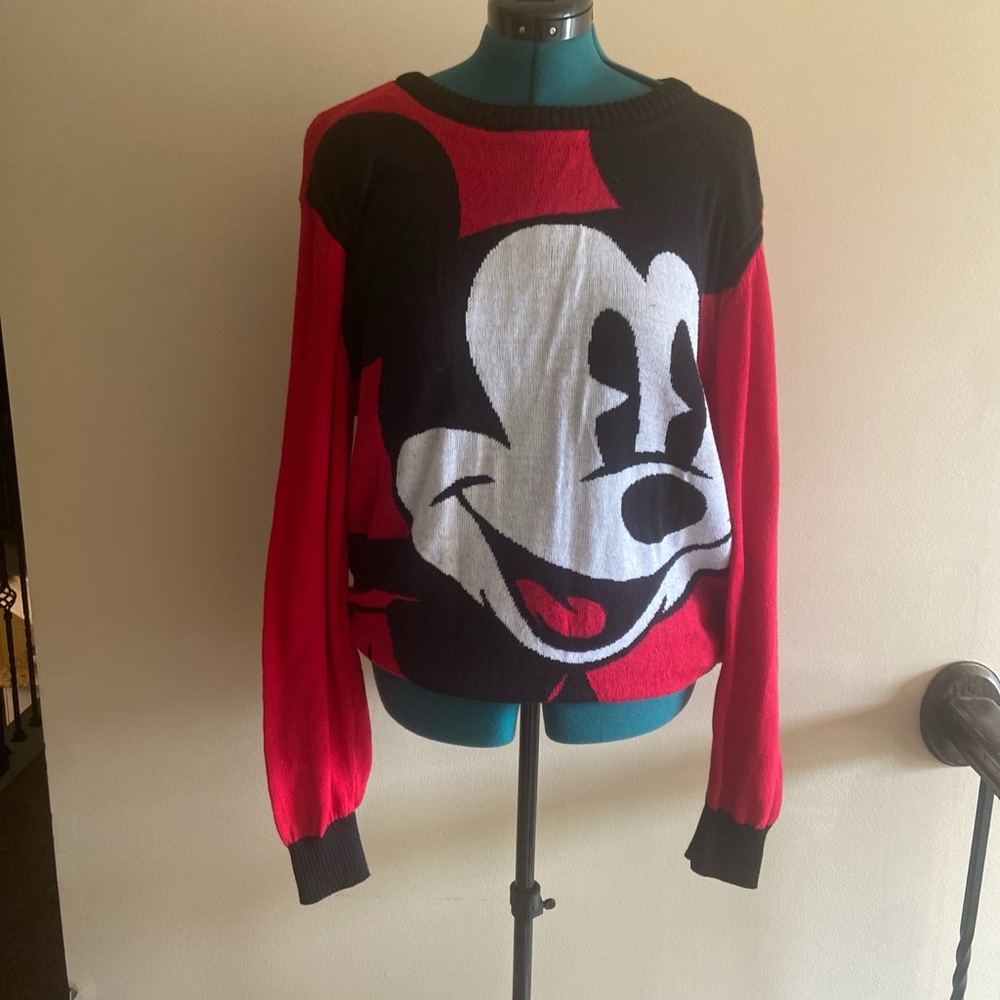 Red and Black Mickey Mouse Sweater